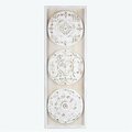 Made4Mattress Wooden Framed Medallion Wall Decor Plaque, White Washed & Natural MA3280442